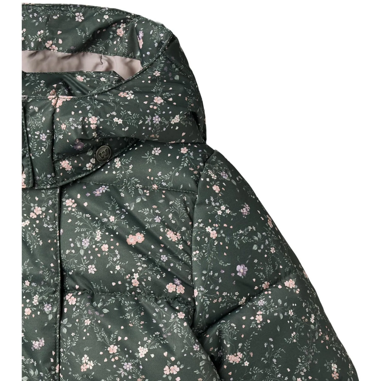 Wheat Forest Lake Checked Flowers Puffer Jacket Karla Elegant event blouse Satin-Edge