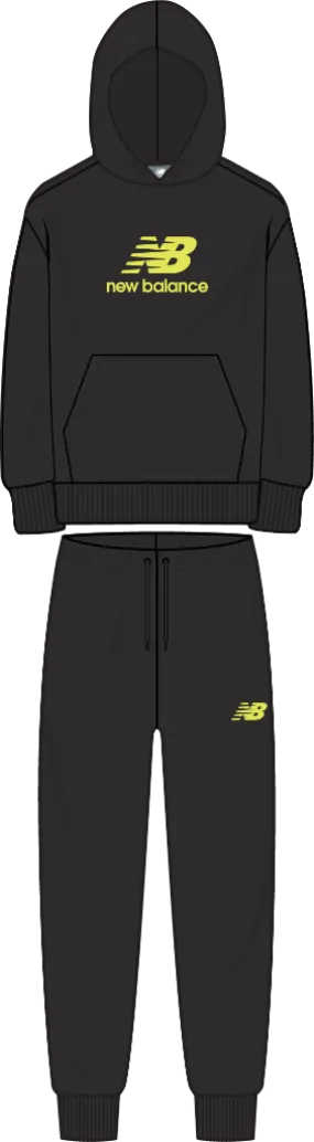 Reflective Trims New Balance Stacked Logo Hooded Tracksuit Infant