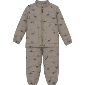 En Fant Fungi Thermal Set Soft, Aop Hip-Length Pleated-Texture