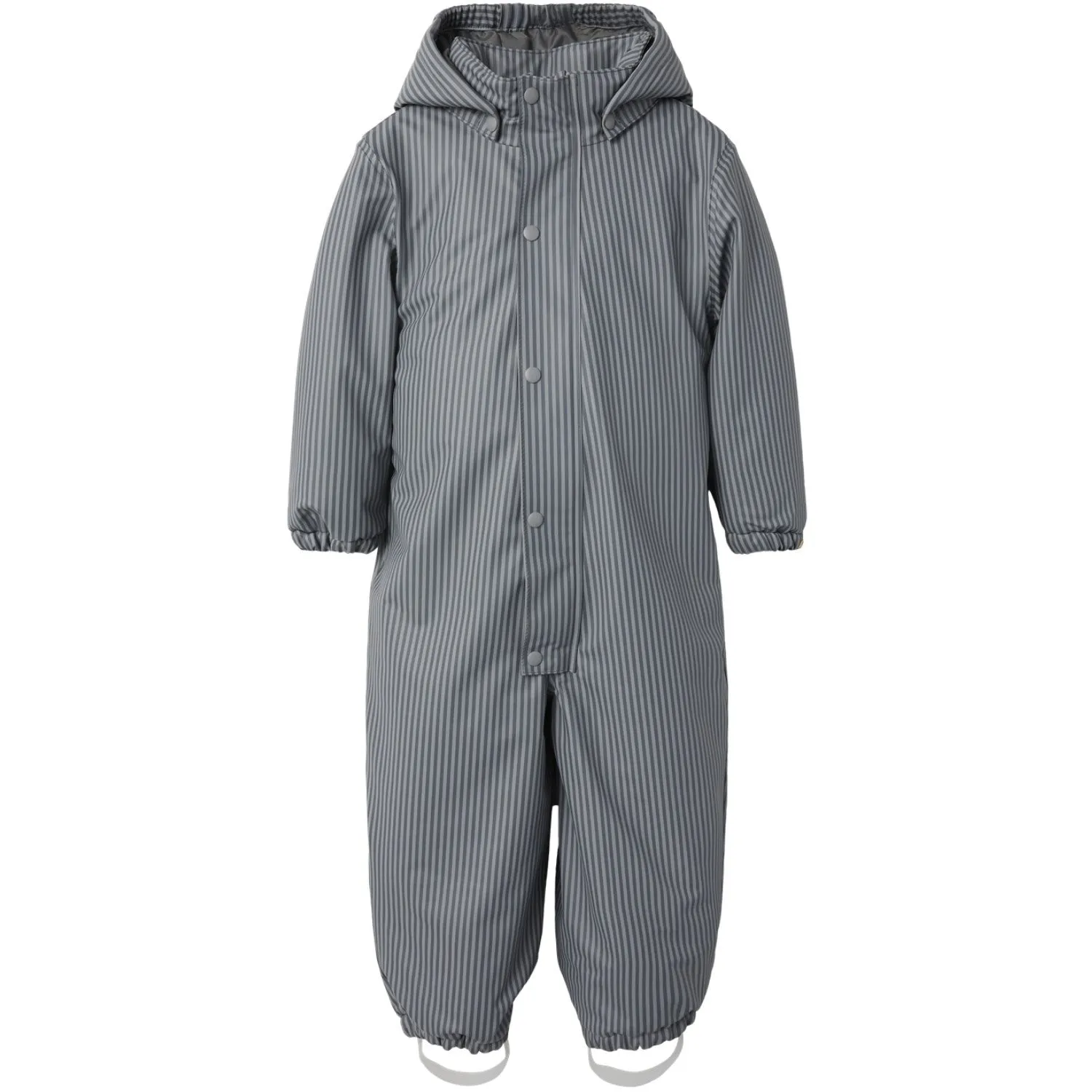 Chain-Detail Neutral-Shade Lil'Atelier Ultimate Grey Nmmladry10 Snowsuit Aop Fo Lil