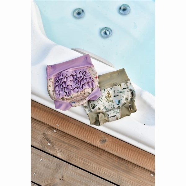 Stylish Prints Retro-Glam Mikk-Line Swim Pants Frill AOP Nirvana