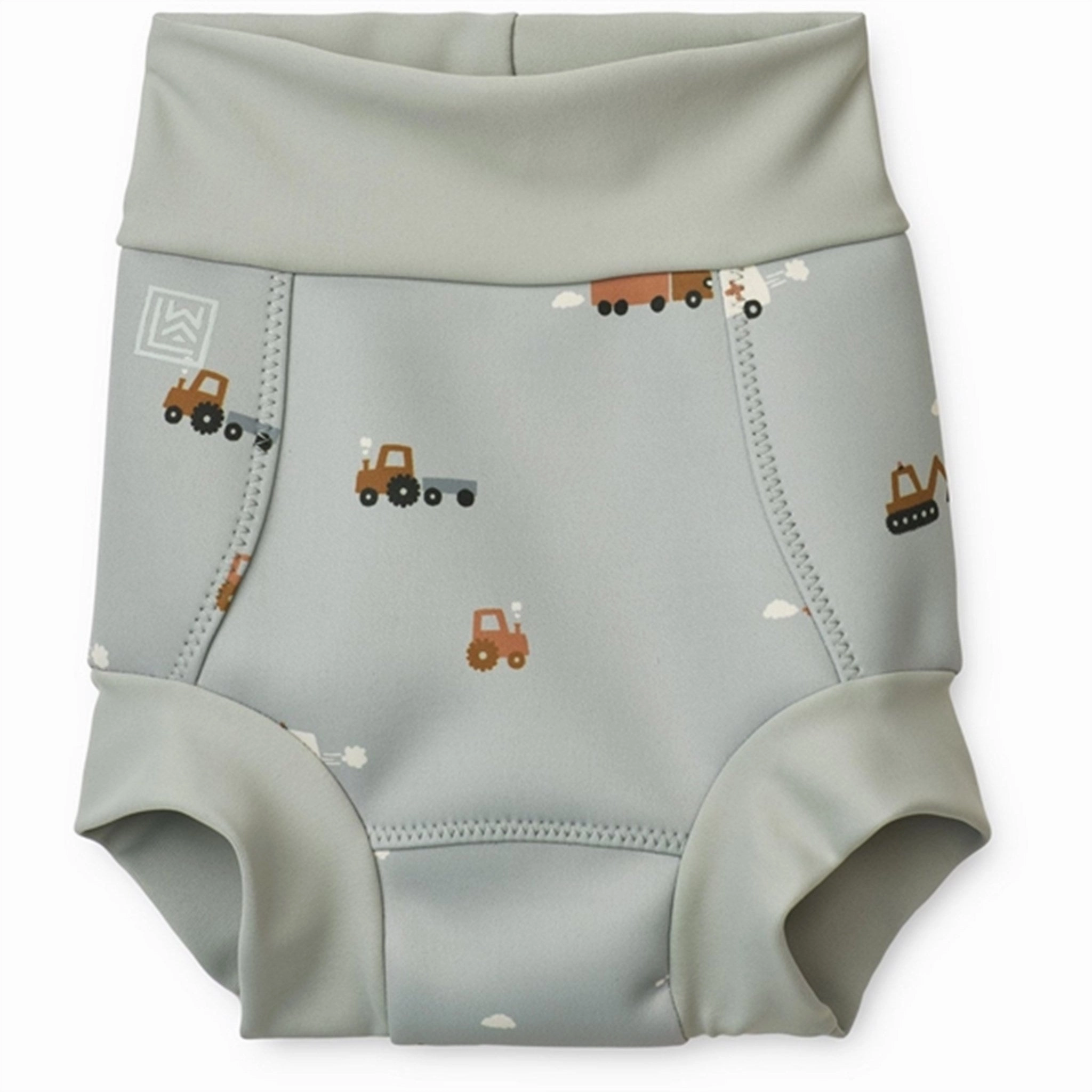 Liewood Valentin Nappy Swim Pants Vehicles/Dove Blue Anti Fade Technology