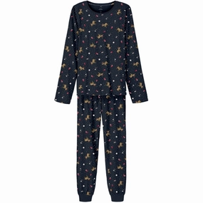 Name it Dark Sapphire Ovismas Pajamas Adult Midweight Knit Indoor Life
