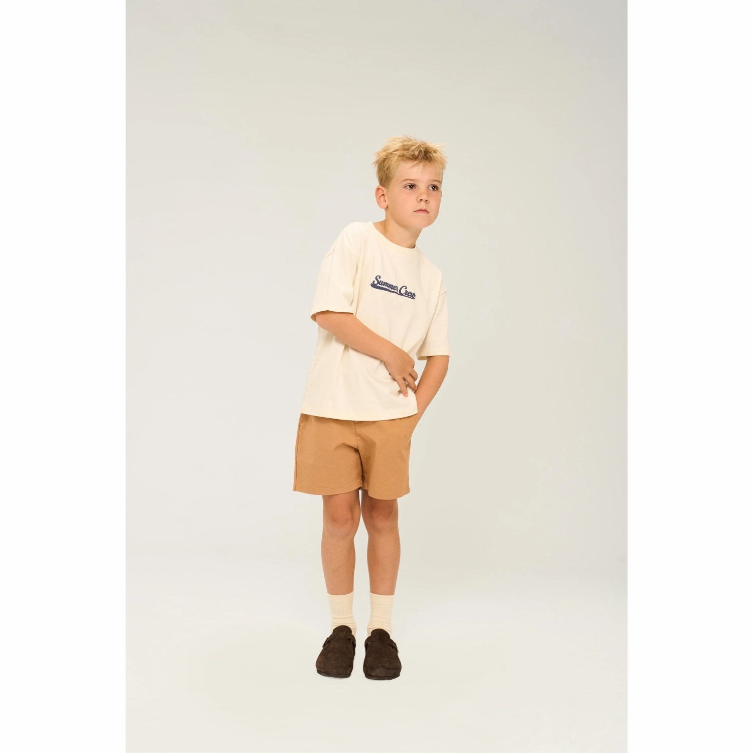 The New Indian Tan Kristian Shorts Smooth Texture Warm Day Outfit