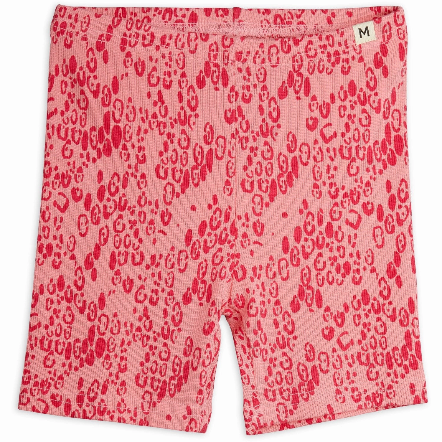 muted colors Mini Rodini Pink Mini Leopard AOP Bike Shorts