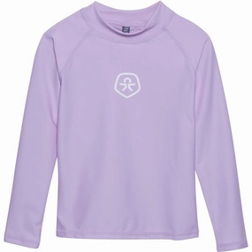 Anti Sag Fabric Sweat Wicking Backing Color Kids Lavender Mist T-Shirt L/S - Solid