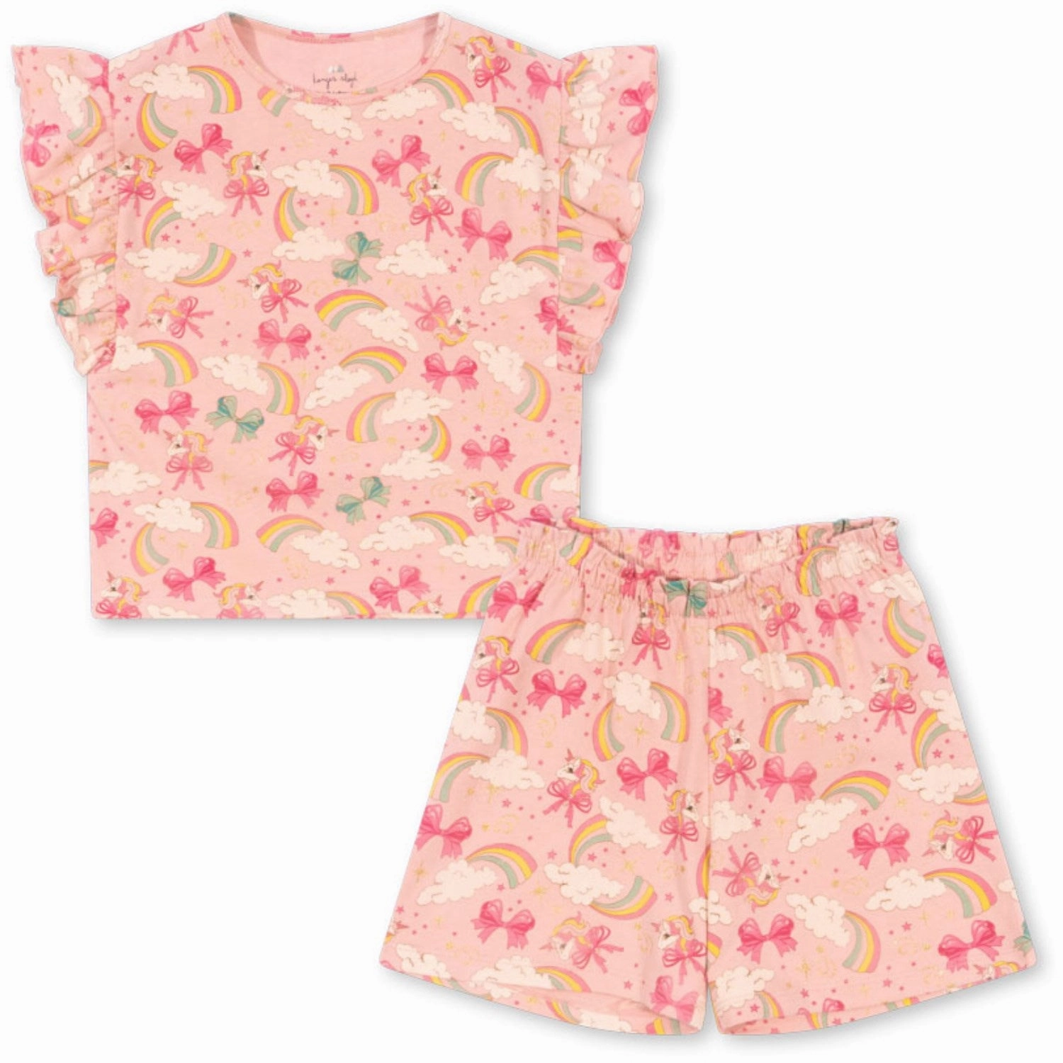 Konges Sl?jd Rainbow Bow Lin Frill Set Gots Reinforced Gusset winter shorts