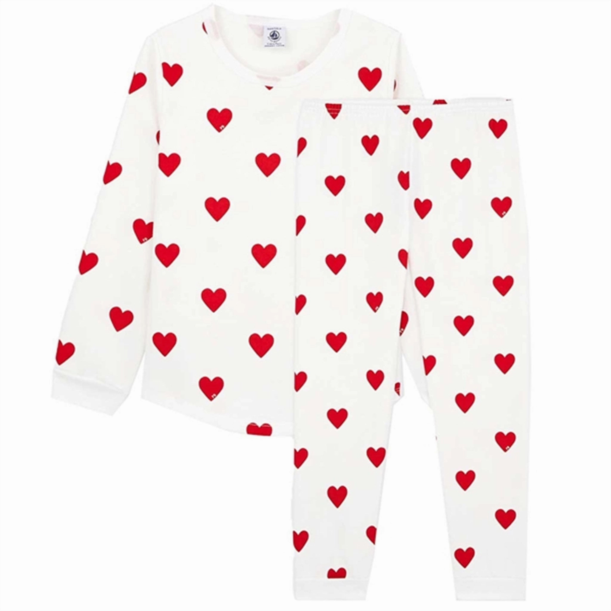 Petit Bateau Pyjamas White/Red Stay Calm All Night