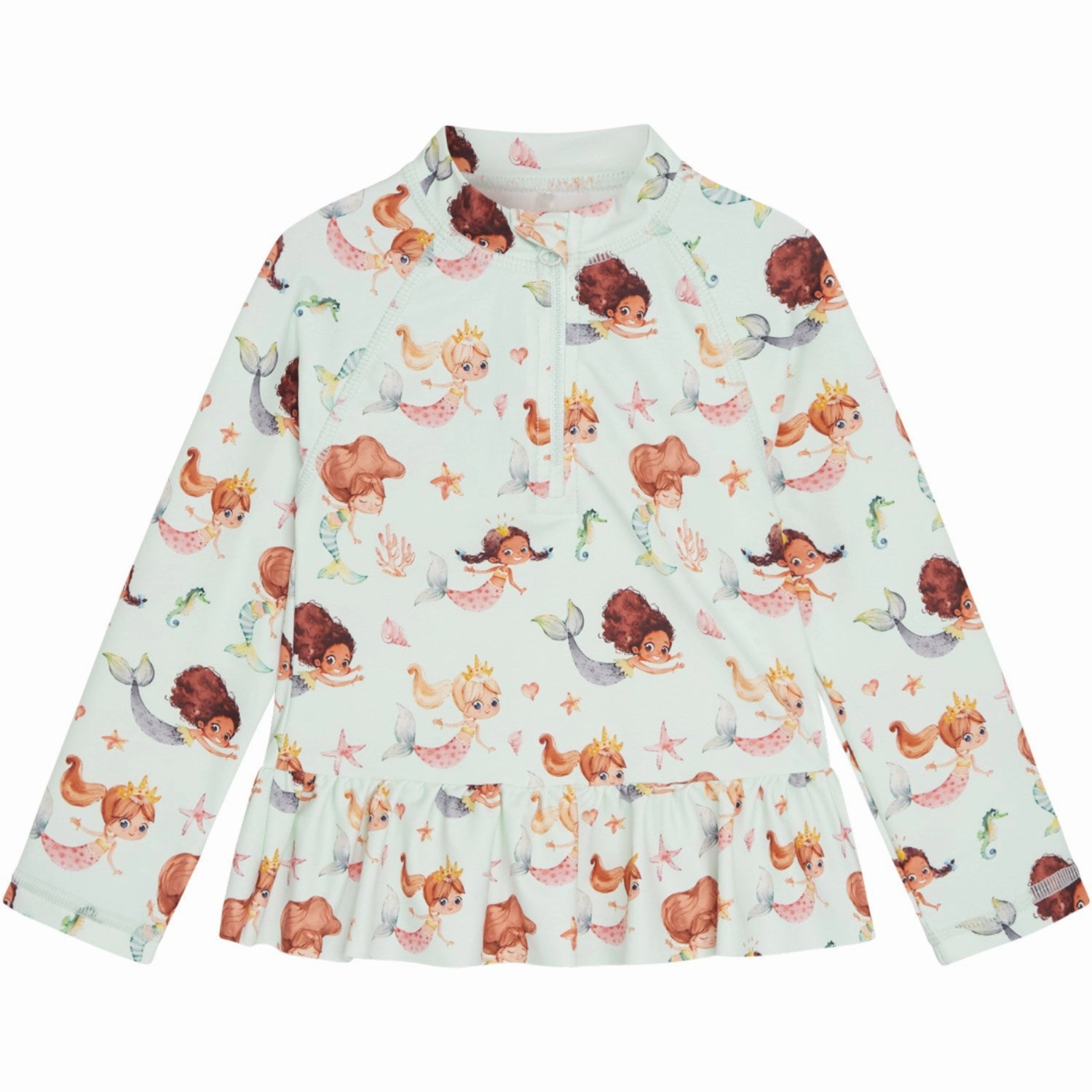 Hust & Claire Wan Blue Maiak Swim Blouse Chafe Free Seams Coastal Charm