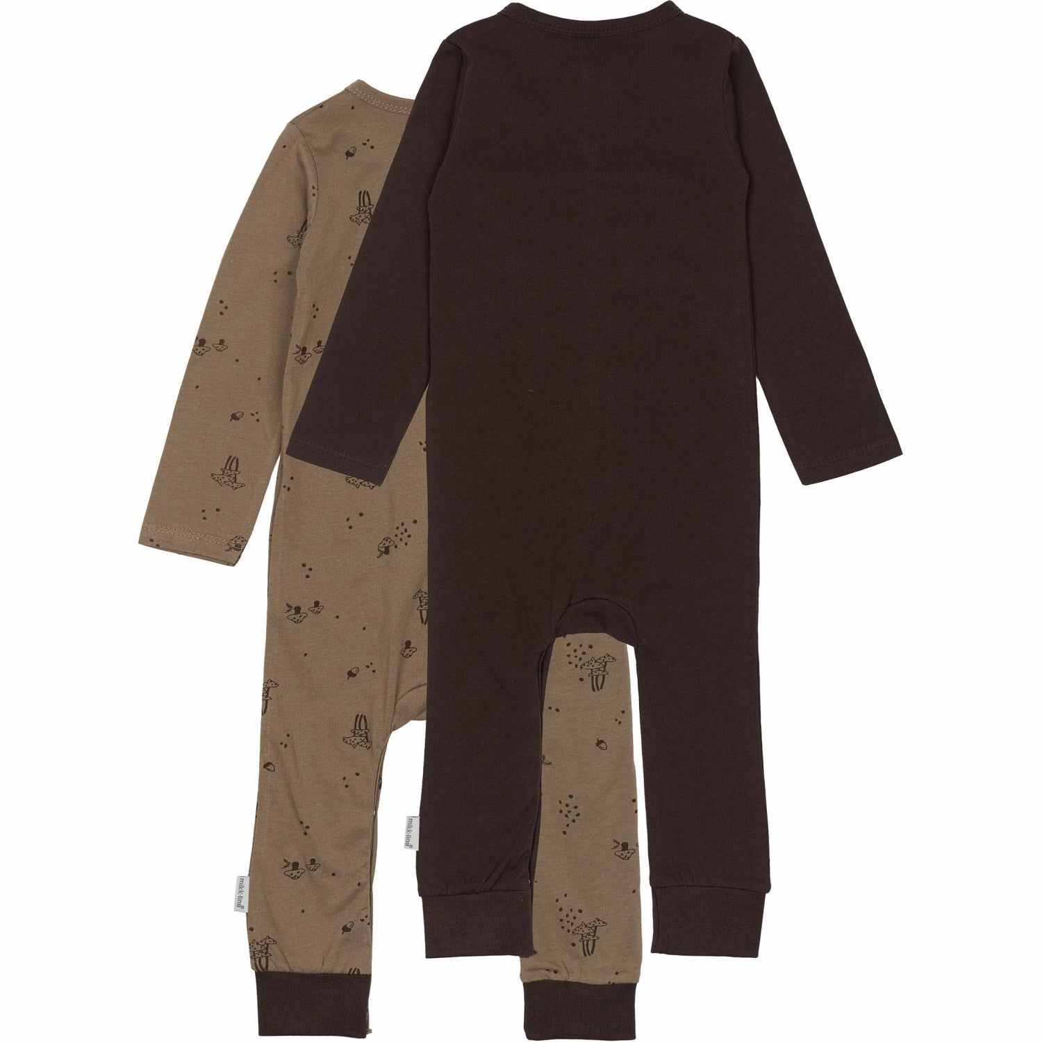 Slow Moment Fit Softcore Ready Outfit Mikk-Line Chocolate Chip 2-Pack Nightsuit
