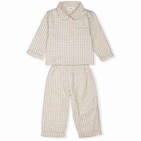 lalaby Beige Gingham Classic Pyjamas Seamless Teens
