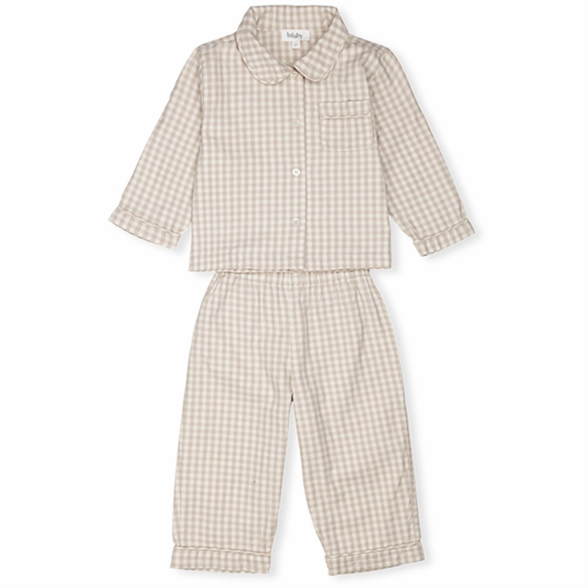 Soft Motion Move Free lalaby Beige Gingham Classic Pyjamas