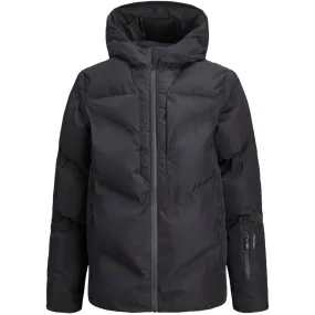 Jack & Jones Junior Black Coslay Heat Quilted Puffer Jacket Frost Shield