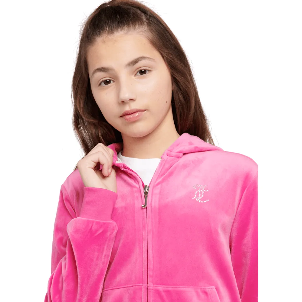 Juicy Couture Diamante BC Tracksuit Junior Mid-waisted LowFriction Zipper Guards
