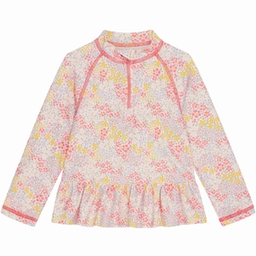 Reinforced Stitching Soft Elastic Edging Hust & Claire Soft Pink Maiak Swim Blouse