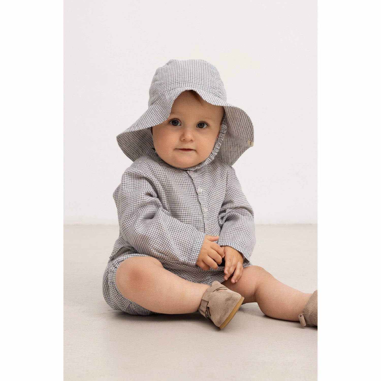 MarMar Linen Mini Check Pabi S Shorts Double Stitched Seams construction work