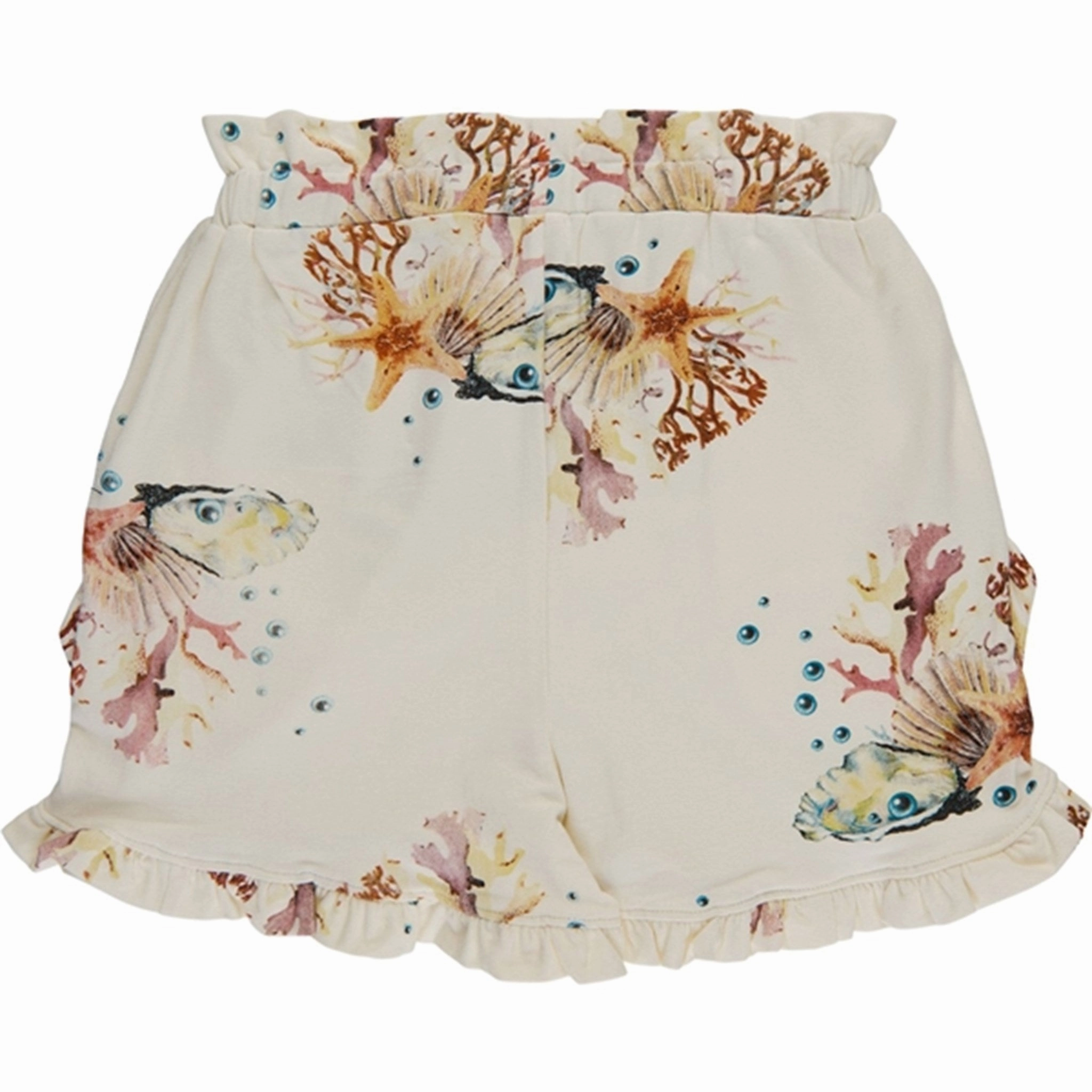 Soft Texture Quick Release Buckle THE NEW White Swan Coral AOP Giselle Shorts