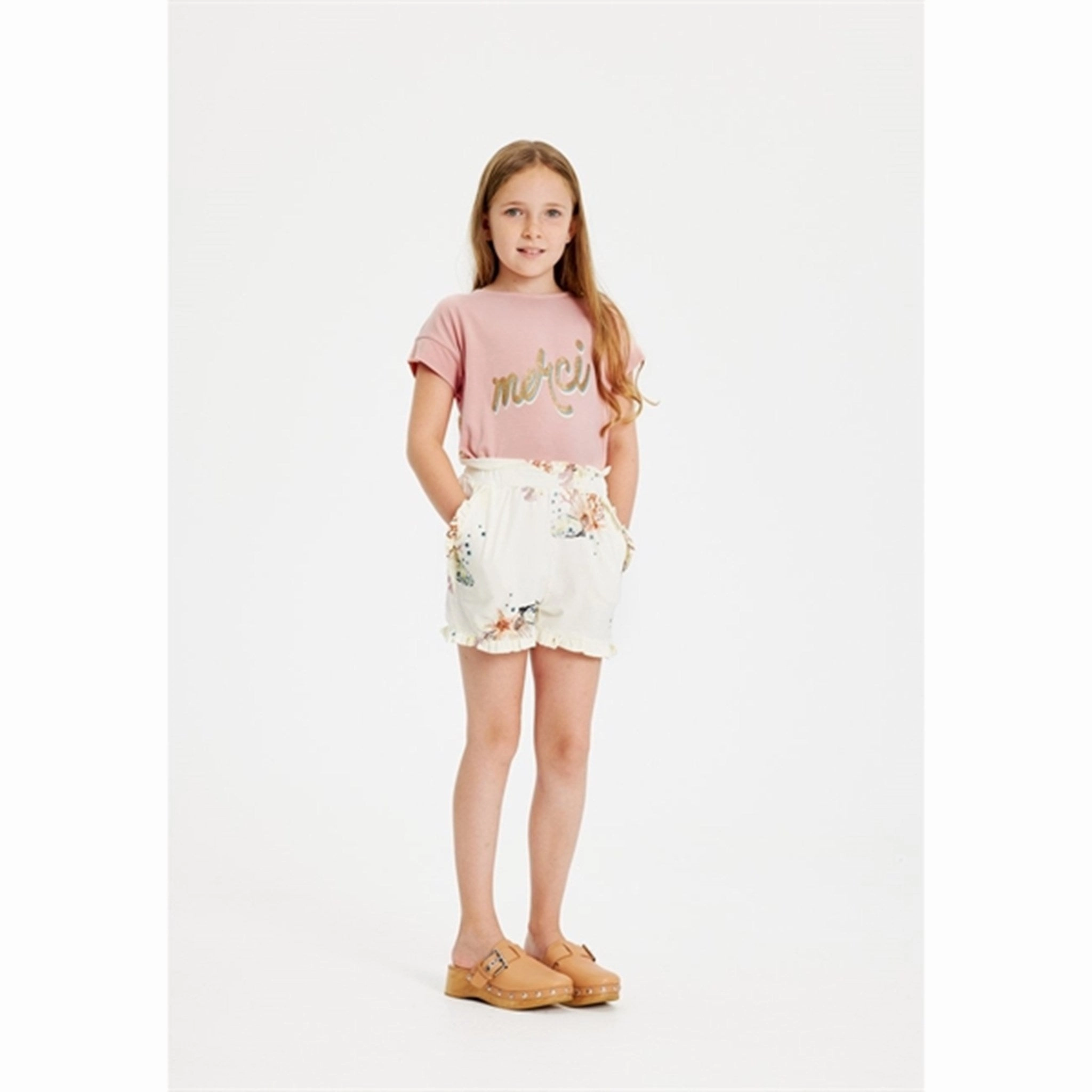 THE NEW White Swan Coral AOP Giselle Shorts tall size Soft Texture