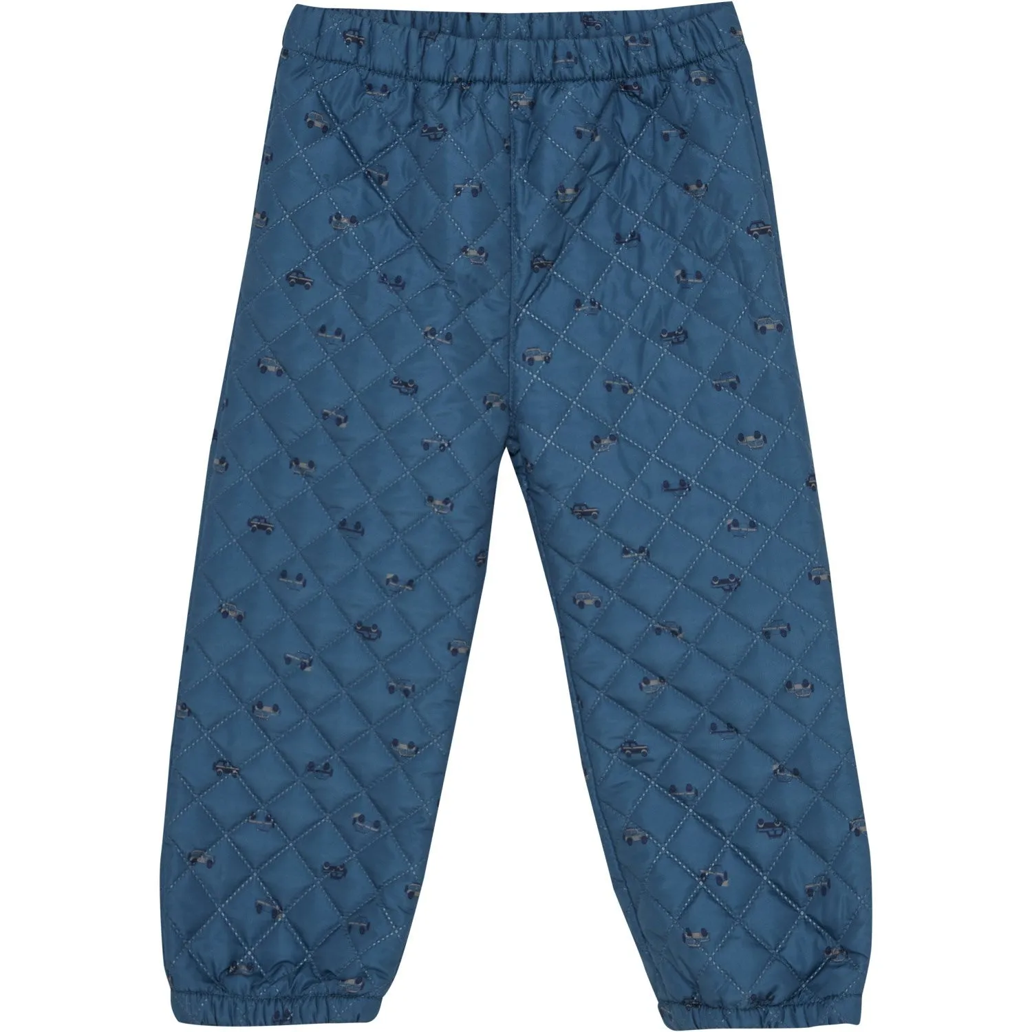 Gathered-Detail Floral-Pattern CeLaVi Ice Blue Thermal Set - AOP