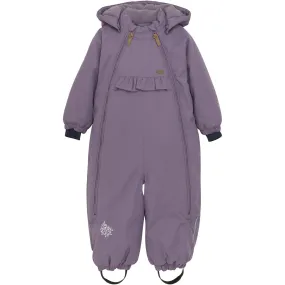 Minymo Purple Sage Snow Suit Frayed-Edge