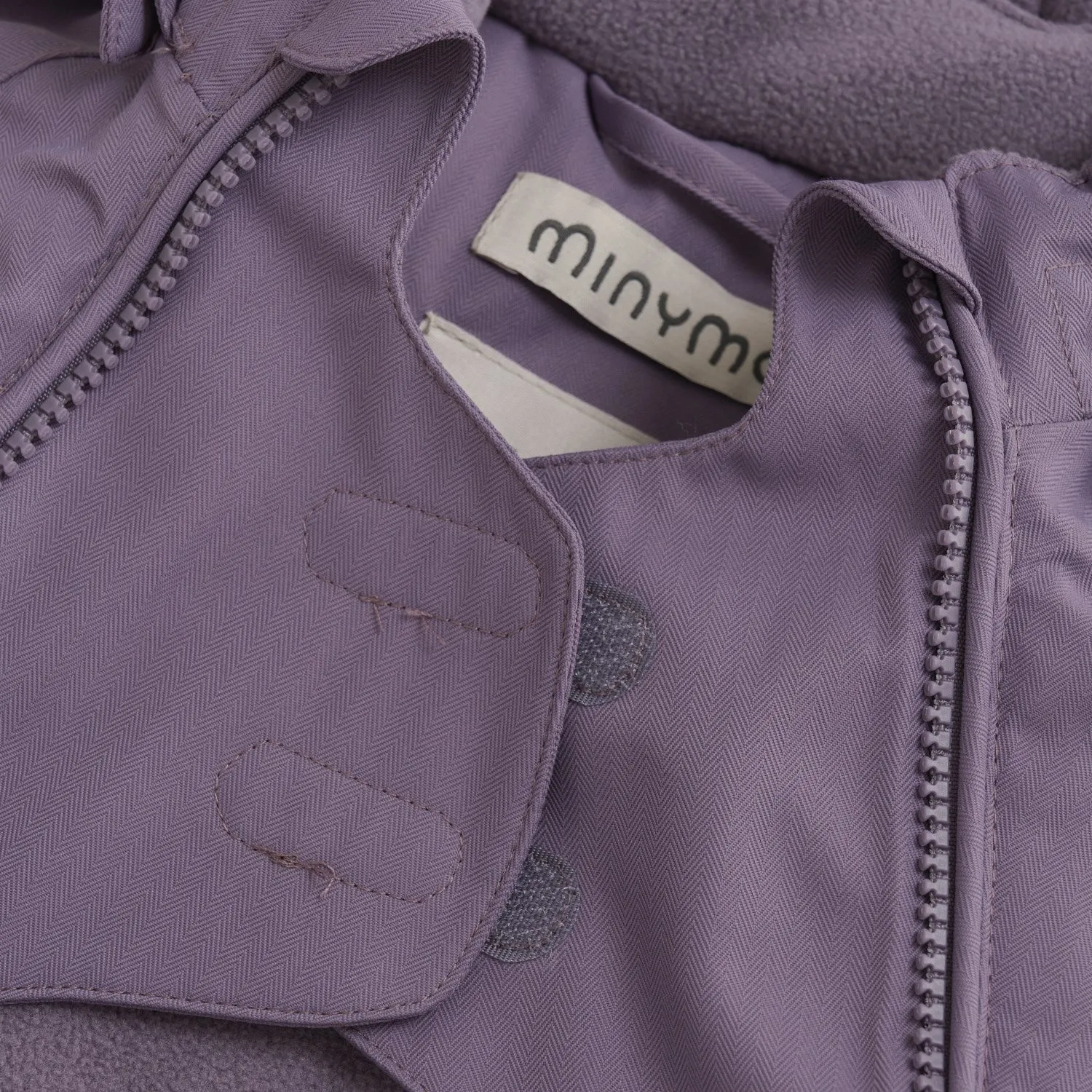 Open-back Minymo Purple Sage Snow Suit