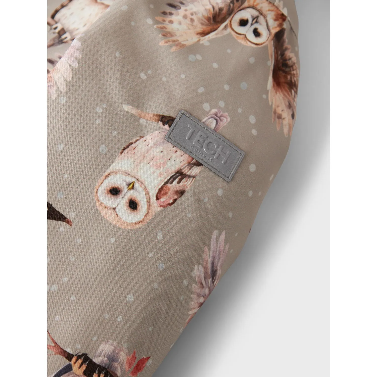 Name It Pure Cashmere Owl Snow10 Snowsuit AOP Fo Spring-Season Pearl-Detail