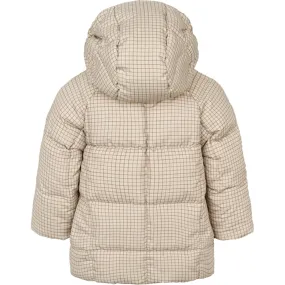 Boxy-Style Solid-color MarMar Omega Puffer Down Jacket Wood Check