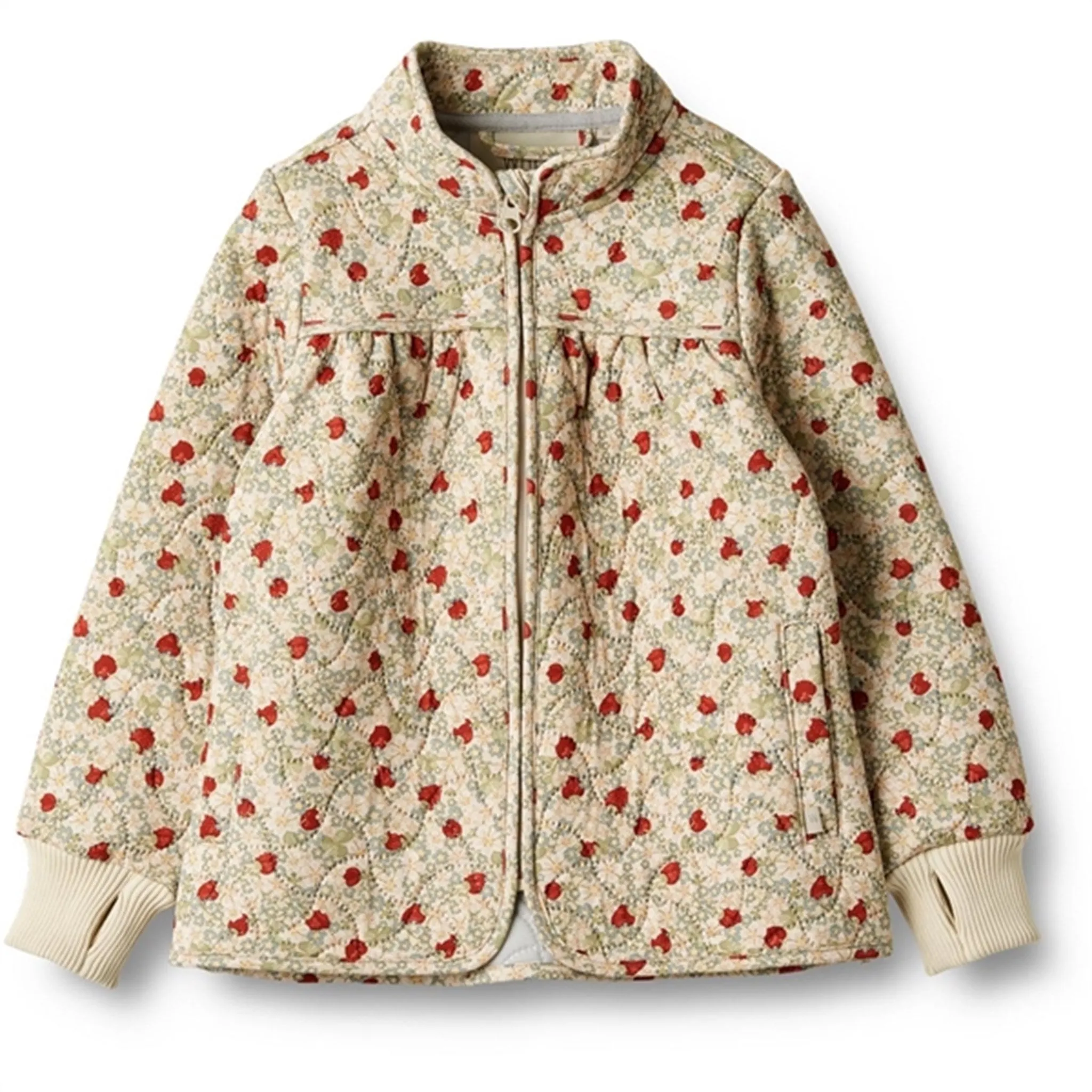 Wheat Thermo Strawberry Jacket Thilde Ruffle-Detail