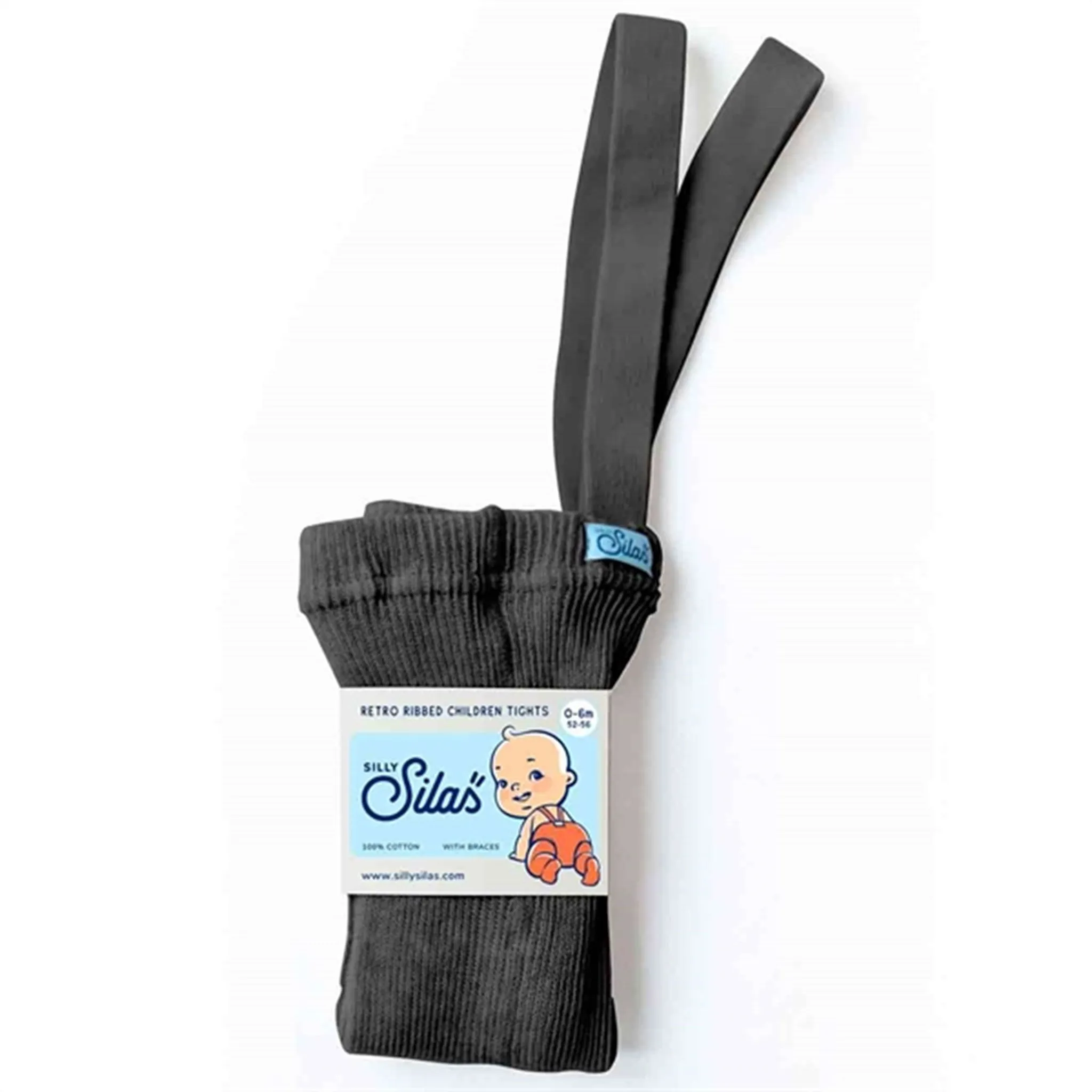 Silly Silas Footed Tights Dark Grey Breathable Performance