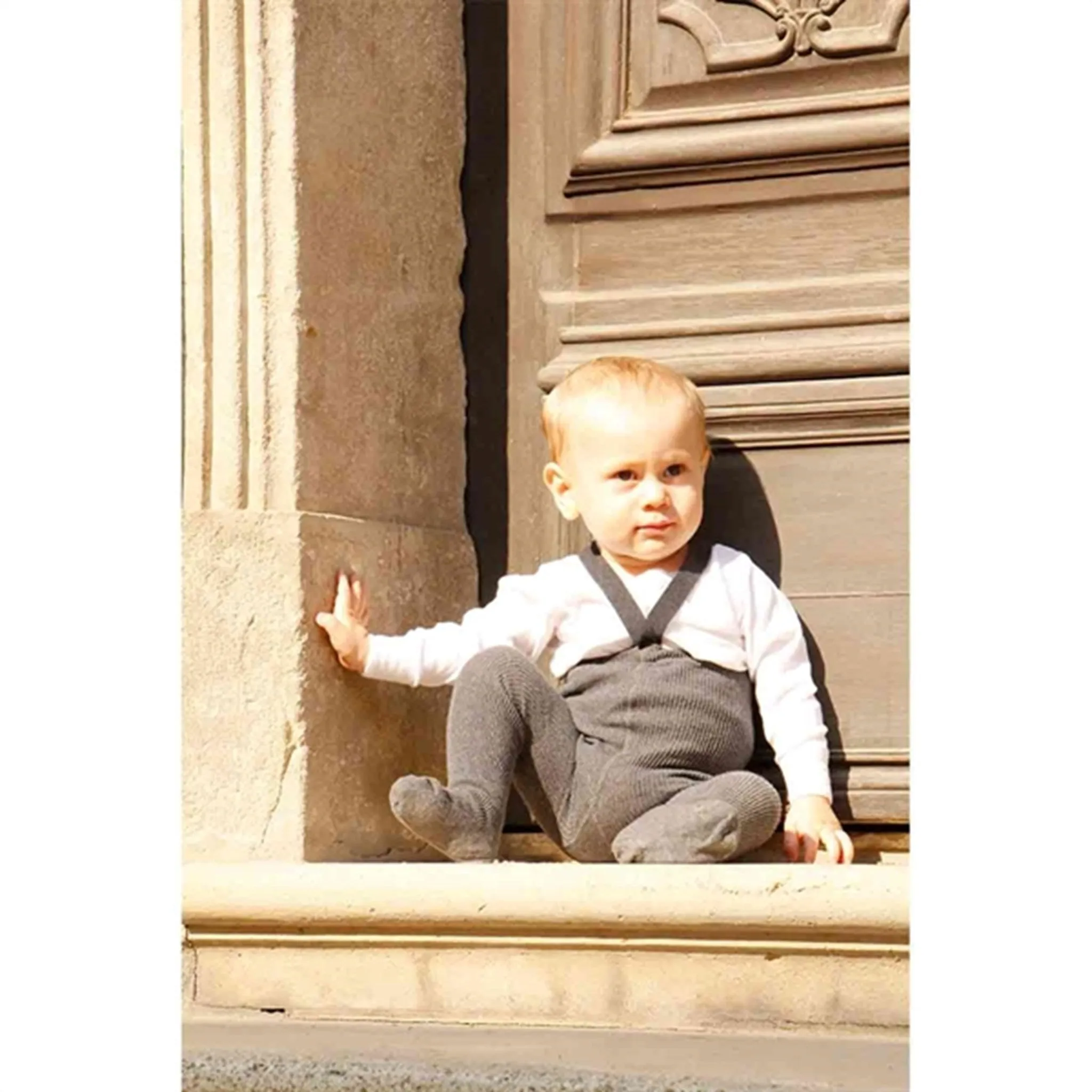 Hemmed Silly Silas Footed Tights Dark Grey