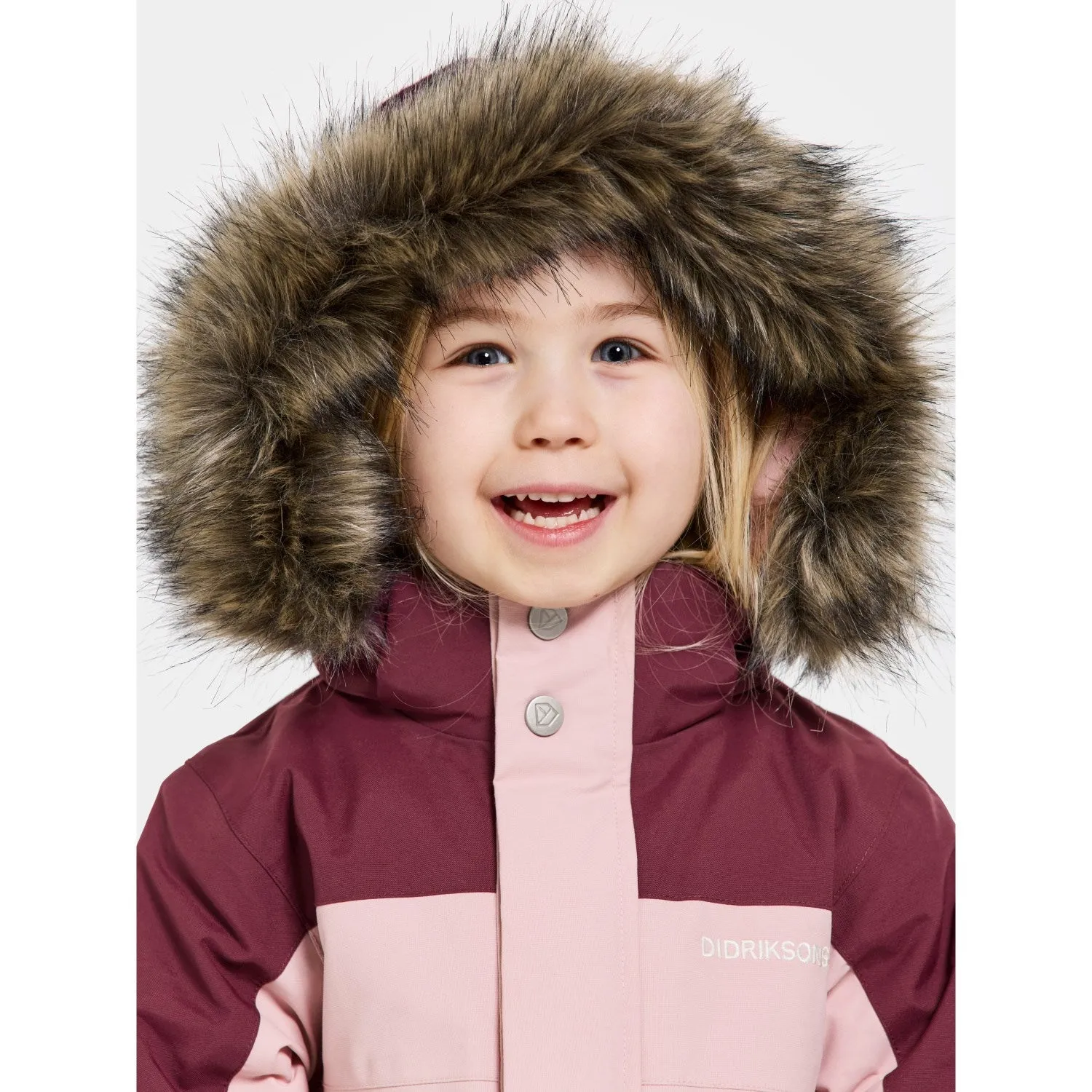 Water-Repellent-Finish Didriksons Dusty Pink Bj?rven Kids Coverall 8