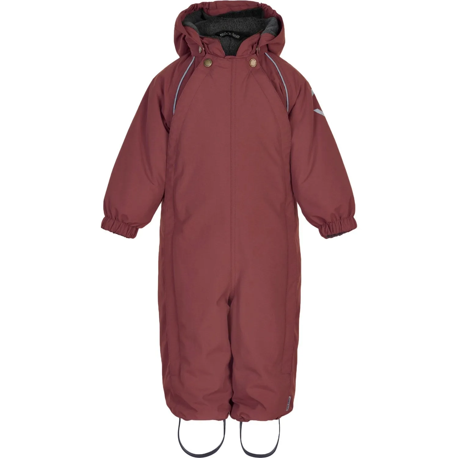 Mikk-Line Rose Brown Nylon Suit Solid Comfortable casual blouse