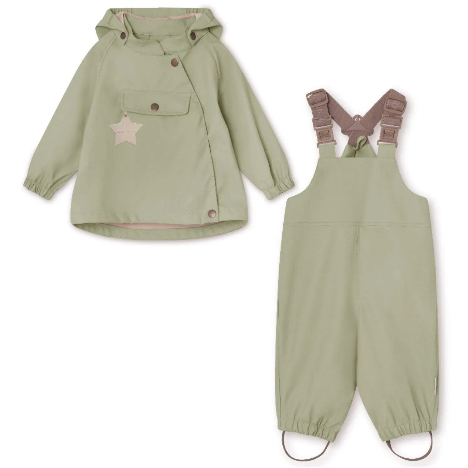 Stowaway Hood camping outfit Mini A ture Tea Green Wainis Rain Set. GRS