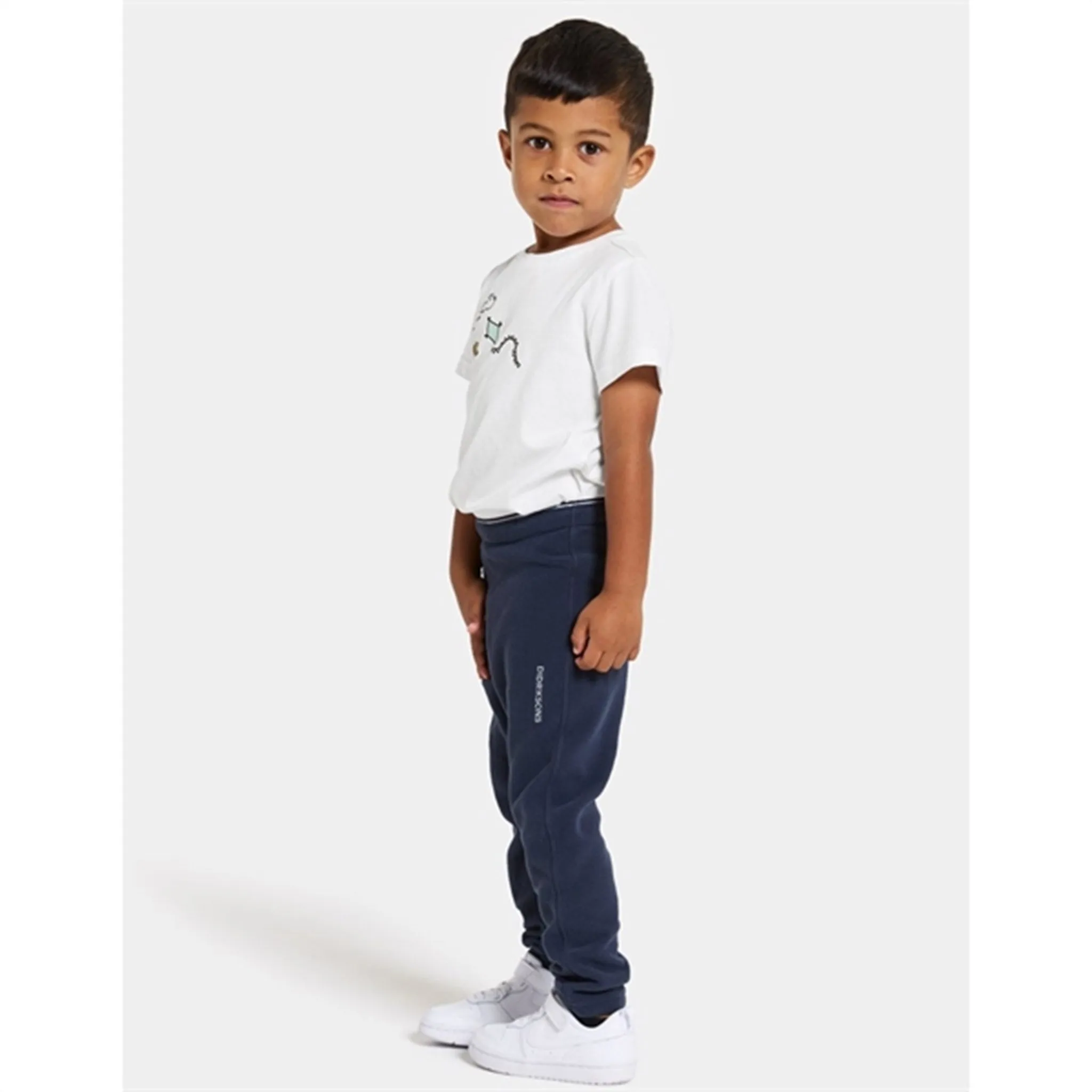 After Work Smooth Texture Didriksons Navy Monte Kids Pants