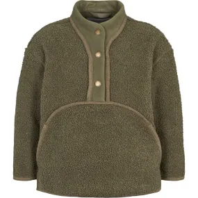 Low Pilling Surface Comfy Casual MarMar Bonded Teddy Olive Leaf Joy Fleece Jacket