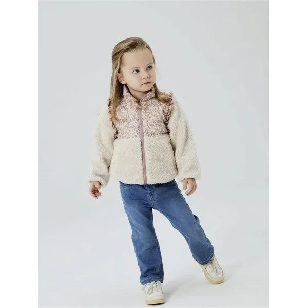 Name it Whitecap Gray Minna Teddy Jacket Holiday Outfit