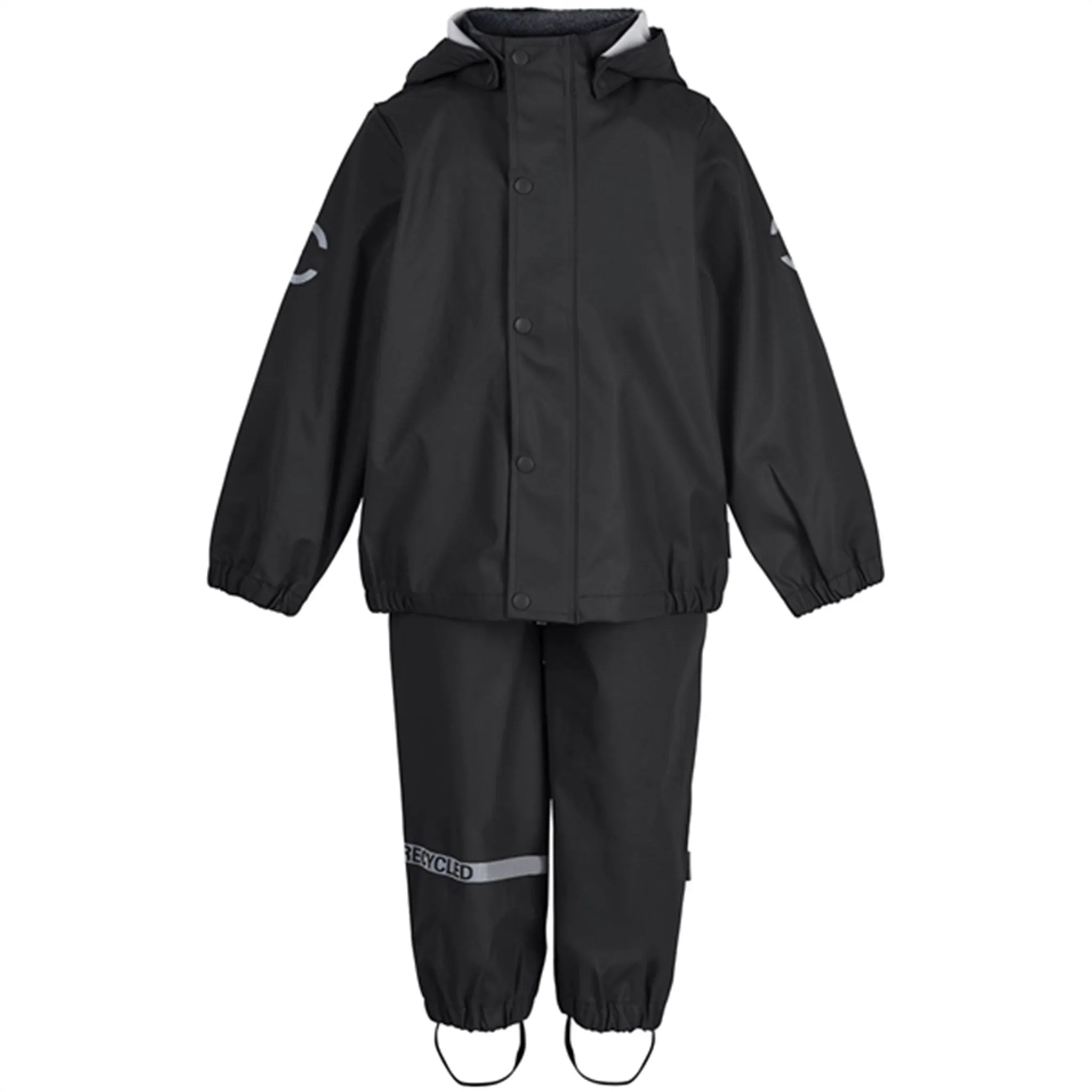 Mikk-Line Rainwear Jacket And Pants Black city commute Light Rainfall