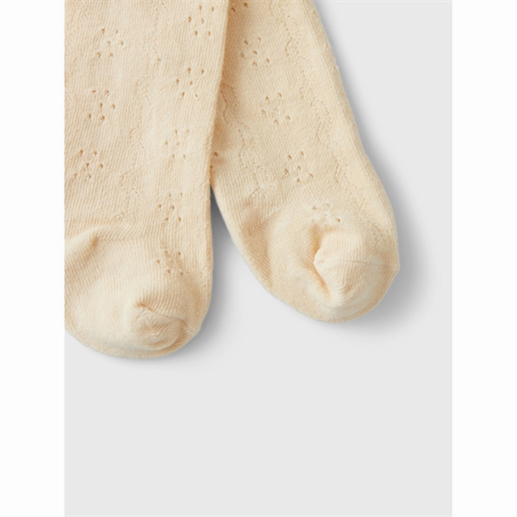 Lil'Atelier Wood Ash Ilso Roa Pointelle Tights Non-Restrictive Fit Semi-formal