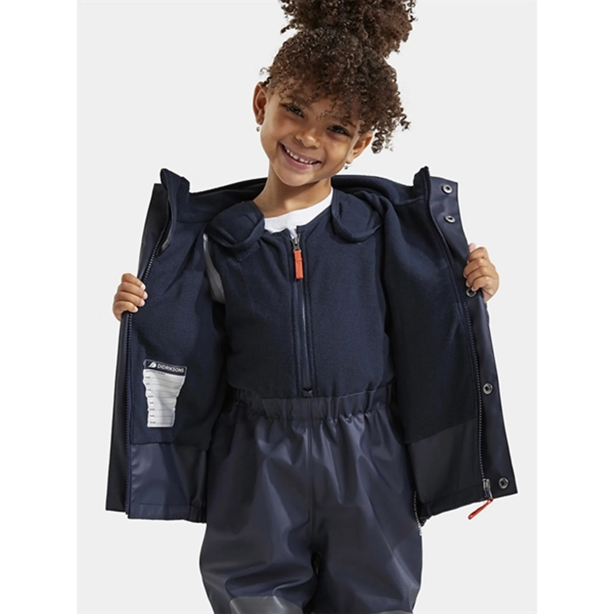 On The Go Tear Resistant Didriksons Boardman Kids Navy Rain Set
