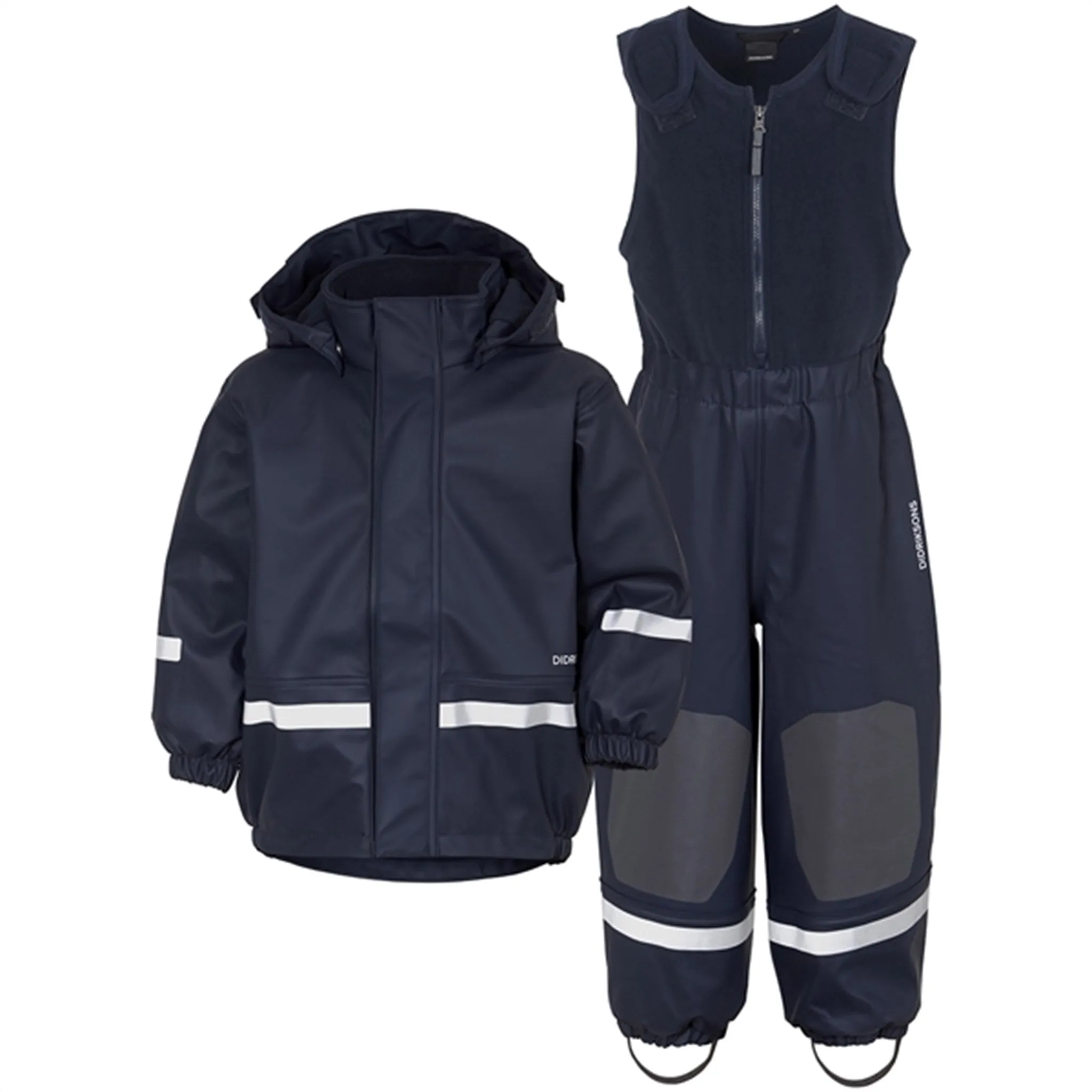 Didriksons Boardman Kids Navy Rain Set Comfy Outdoor Shell Layered Comfort