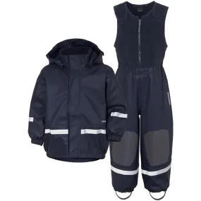 Didriksons Boardman Kids Navy Rain Set Comfy Outdoor Shell Layered Comfort