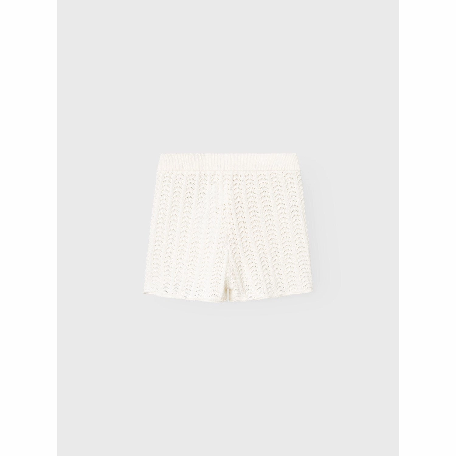 Secure Pocket Zippers Comfort Fit Lil'Atelier Coconut Milk Johanna Knit Shorts