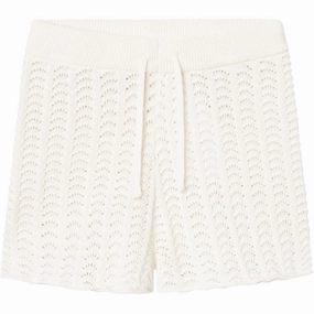 watch Lil'Atelier Coconut Milk Johanna Knit Shorts