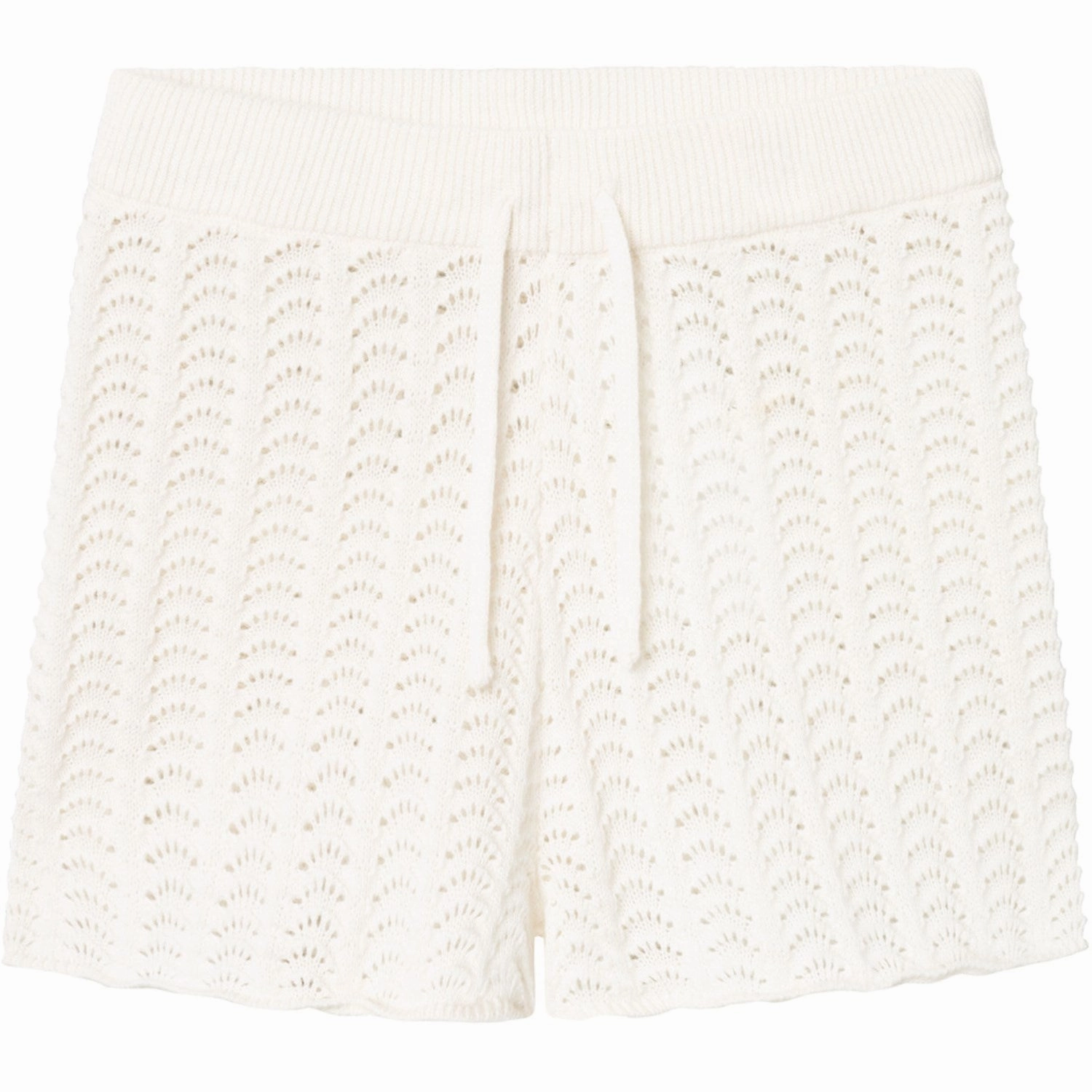 Bright Colors Soft Waist Lil'Atelier Coconut Milk Johanna Knit Shorts