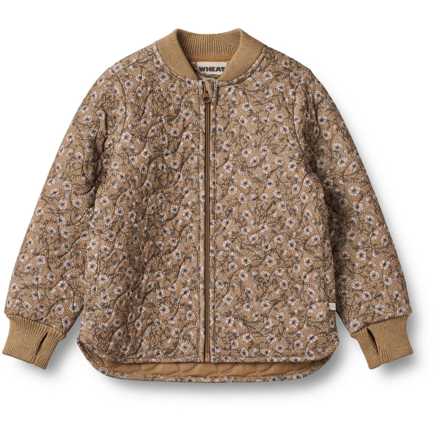 Formal-look Wheat Caramel Anemones Thermo Jacket Loui