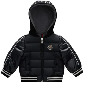 Maternity-Fit Moncler Merih Giubbotto Bomber Jacket Black