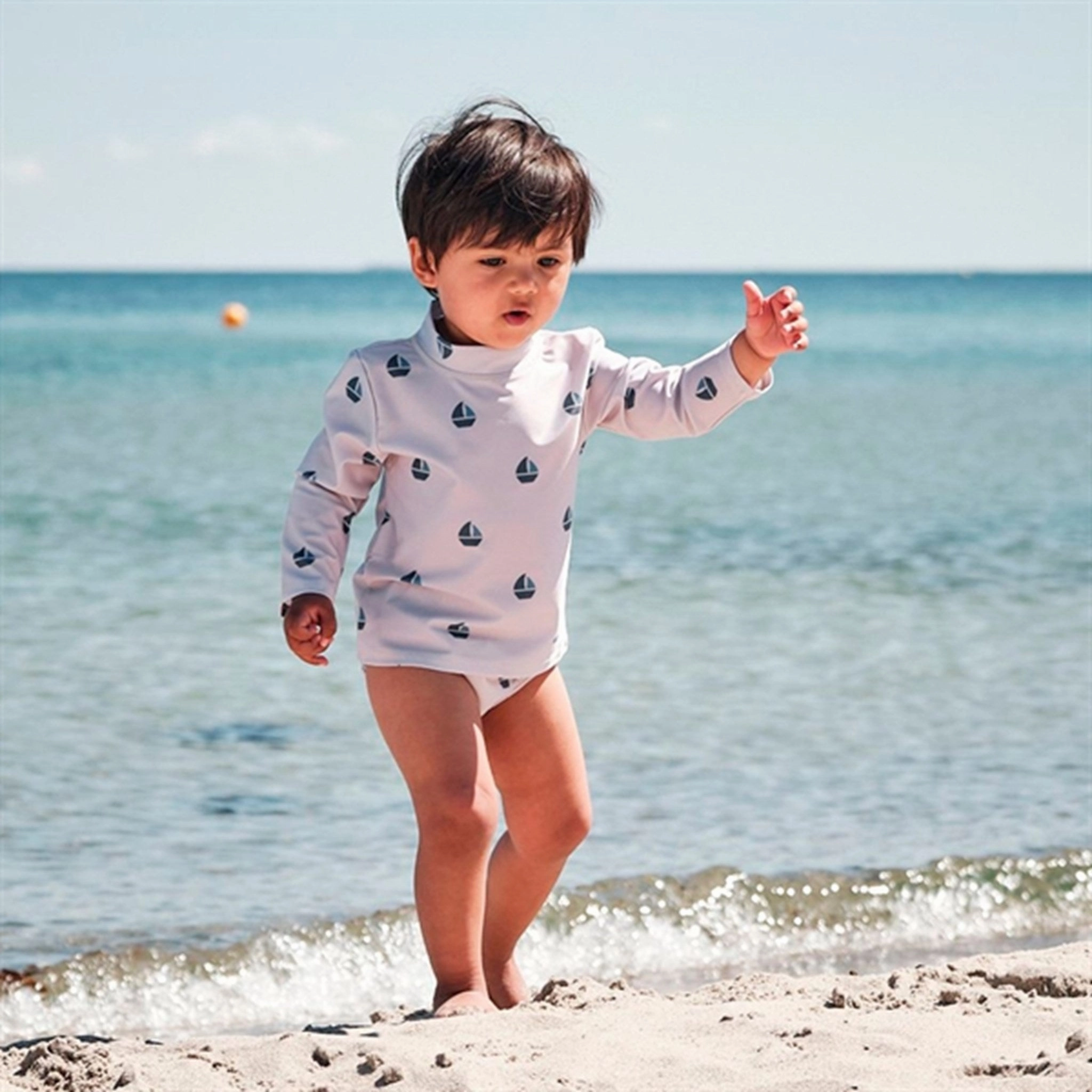 Petit Crabe Sand Boat Sydney Swim Shirt Non Irritating Stitching