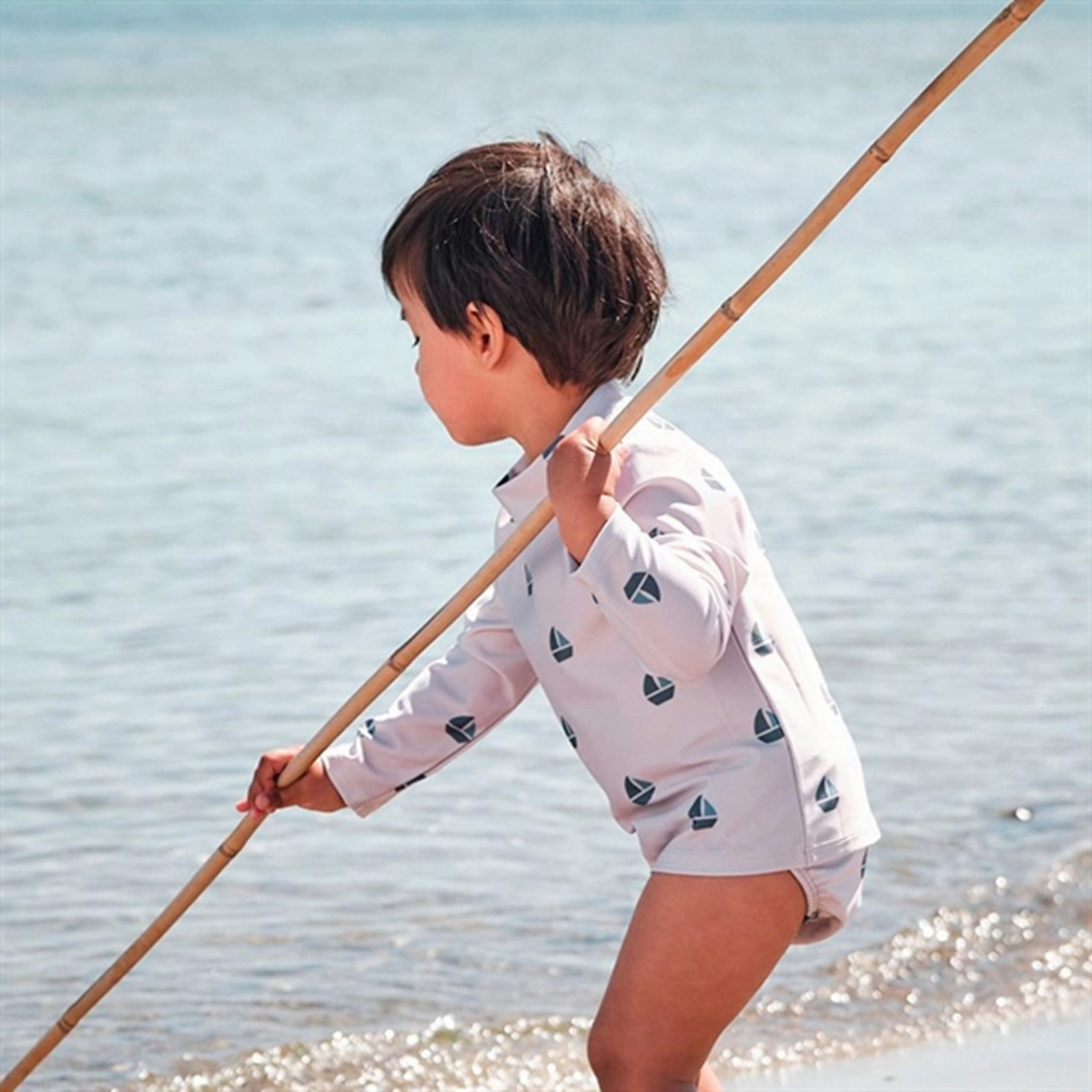 Laser Cut Edges Petit Crabe Sand Boat Sydney Swim Shirt
