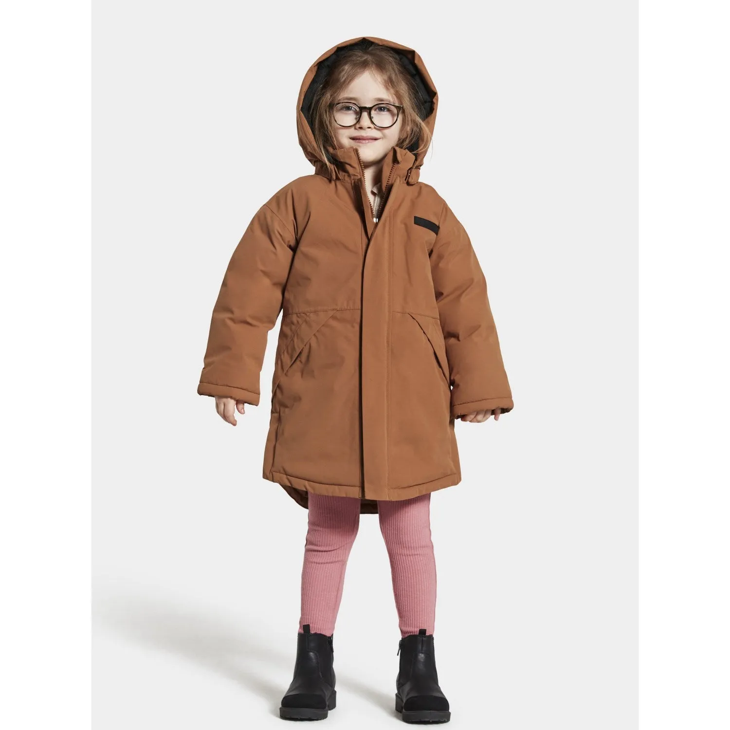 Didriksons Acorn Brown Timon Kids Parka Functional Outerwear Full length