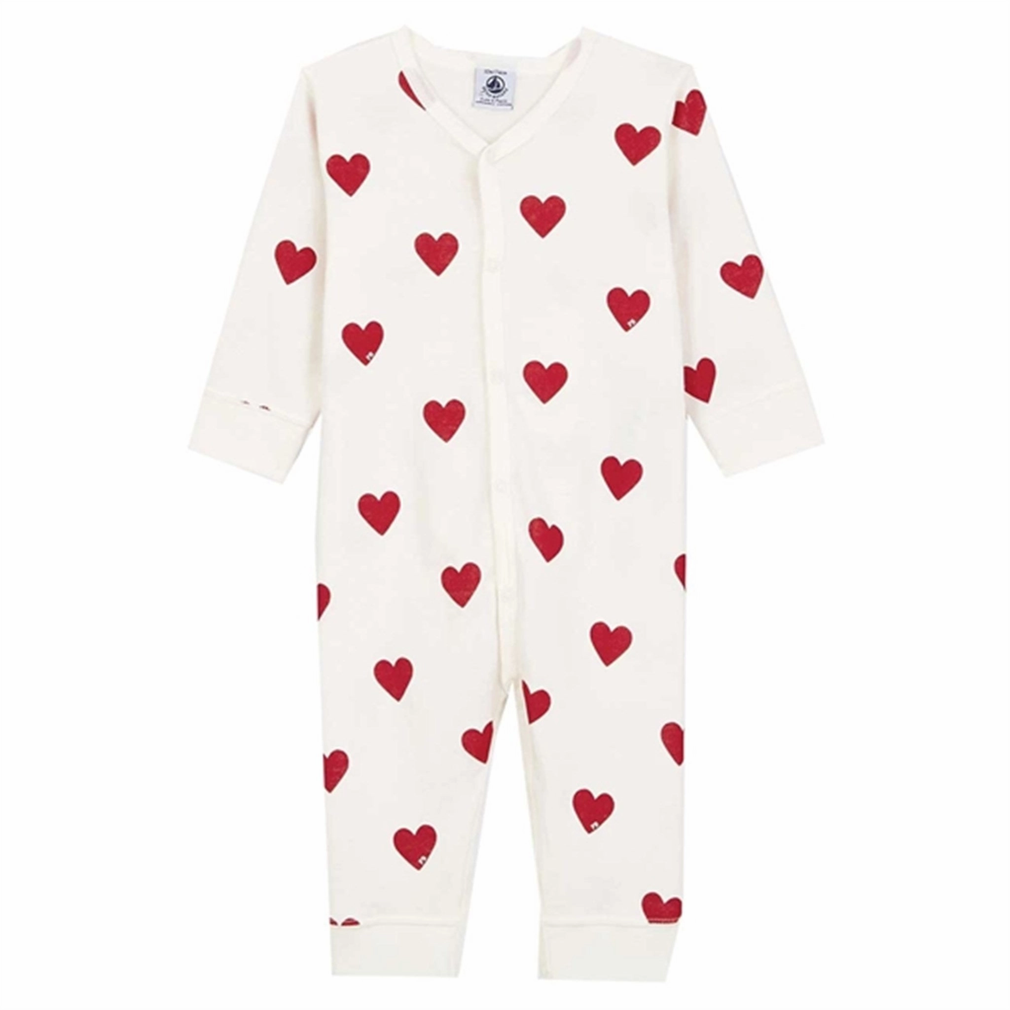 Basic Office Petit Bateau Body Suit Dors Bien White/Red